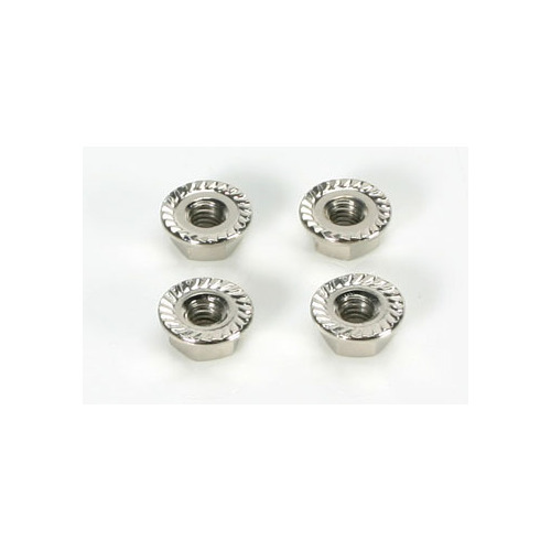4mm Special Wheel Lock Nut (4) Silver