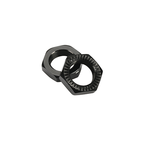 Serrated Wheel Nut (2) black