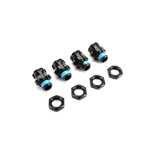 Alum. Splined Wheel Hubs and Nuts +10mm