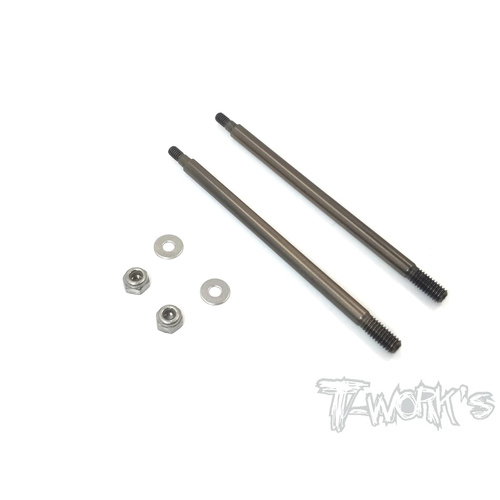 TWORKS DLC COATED REAR SHOCK SHAFT 63MM( FOR KYOSHO MP9 TKI3/TKI4 /MP9E /MP9E EVO/MP10 ) 2PCS TO-261-MP9