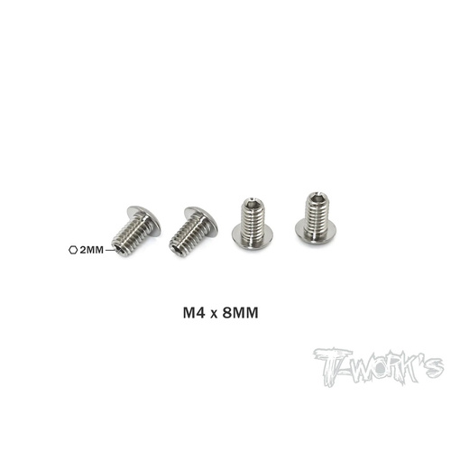 TWORKS 64 TITANIUM DOWN STOP SCREWS M4X12MM  4PCS - TP-087-D