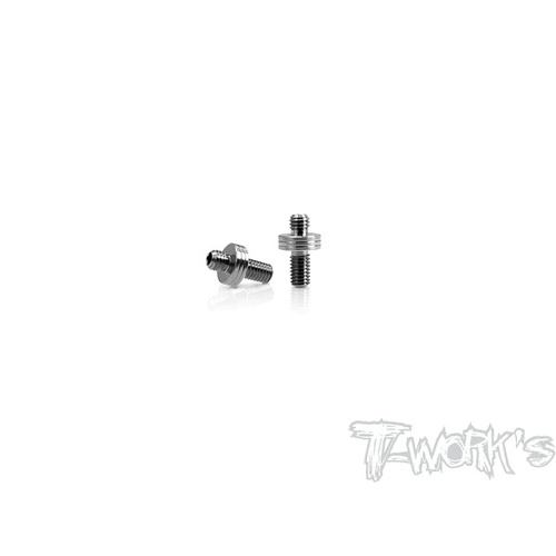 TWORKS 64 TITANIUM PRO GRUBSCREW FOR REAR SUSPENSION ARMS ( FOR XRAY X4 ) 2PCS. 