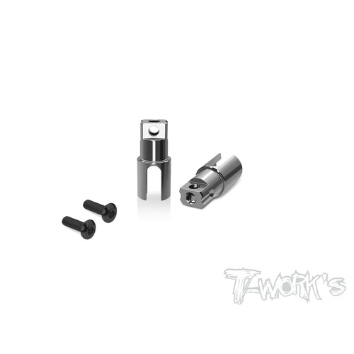 TWORKS TITANIUM SOLID BB DRIVESHAFT ADAPTERS ( FOR XRAY X4 '23) - TP-179-X4-23