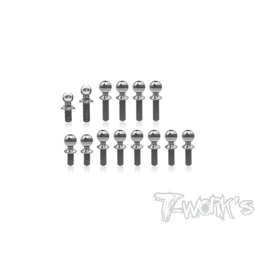 TWORKS 64 TITANIUM BALL END SET ( FOR ASSOCIATED B7/B7D) - TP-197