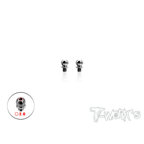 TWORKS 64 TITANIUM 4.9X8MM  BALL END ( FOR XRAY X4/T4 ) 2PCS. 
