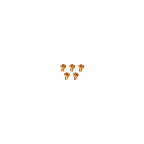 M3X8Mm Al7075 Flat Head Hex Socket Orange Screw 5Pack - TS-Fsm308Alor