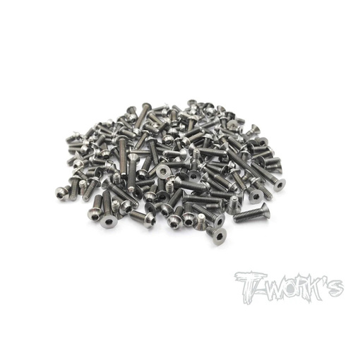 TWORKS 64 TITANIUM SCREW SET ( UFO HEAD ) 188PCS.( FOR XRAY GTX 2022 )