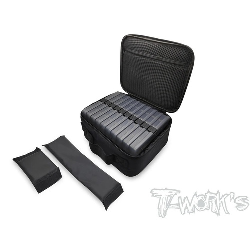 TWORKS TT-119-B T-WORK'S MULTI-FUNCTION BAG WITH 10 OF 15 CASE HARDWARE STORAGE BOXES