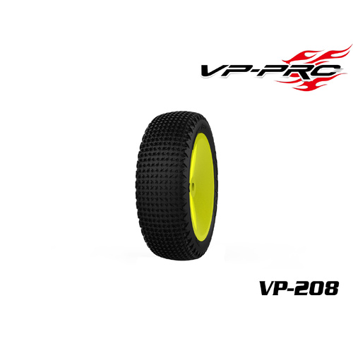 VP PRO VP-208U CACTUS EVO M3 PREMOUNTED YELLOW RIM FOR 1 /10 BUGGY 2WD FRONT TIRE