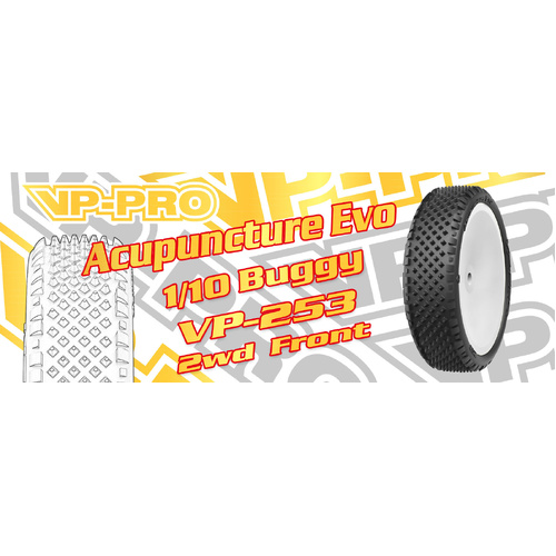 VP PRO VP-253 ACUPUNCTURE EVO MS3 CARPET 1/10 BUGGY 2WD FRONT TIRE 2PCS - VP-253U-MS3