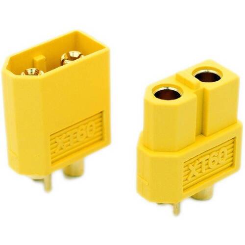 XT-60 CONNECTOR YELLOW - MALE FEMALE - VSKT-0105