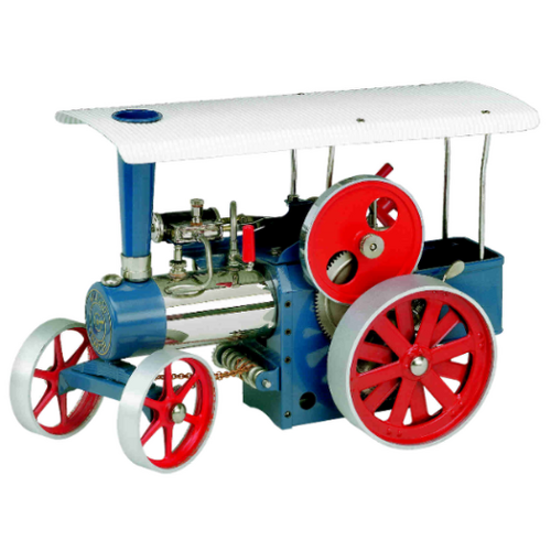 Wilesco D 415 Steam Traction Engine Kit, blue