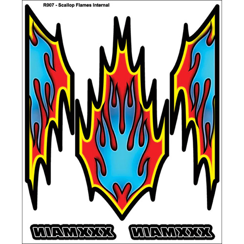 XXX MAIN SCALLOP FLAMES INTERNAL GRAPHI - XR007
