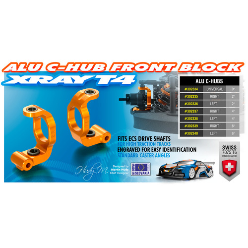 XRAY ALU C-HUB FRONT BLOCK RIGHT - XY302335