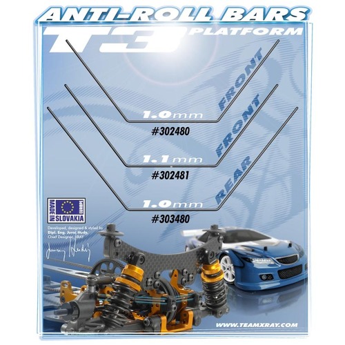 XRAY ANTI-ROLL BAR FRONT 1.1 MM - XY302481