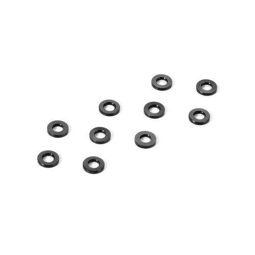 XRAY ALU SHIM 3X6X0.5MM - BLACK 10 - XY303121-K