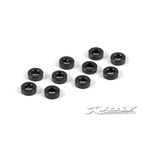 XRAY ALU SHIM 3X6X2.0MM - BLACK 10 - XY303123-K