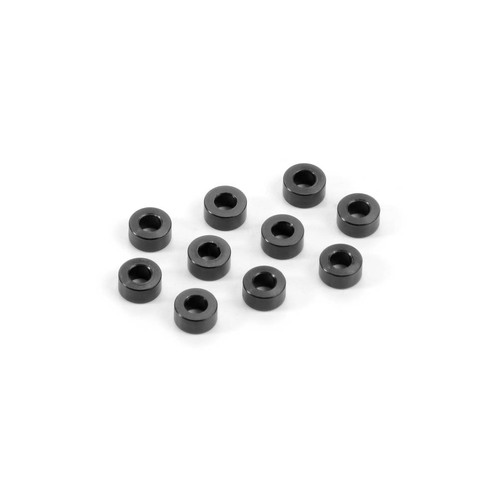 XRAY ALU SHIM 3X6X3.0MM - BLACK 10 - XY303125-K