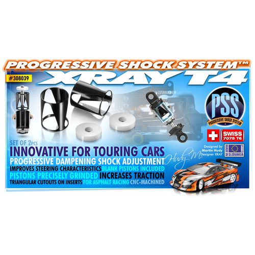 XRAY XRAY ALU PROGRESSIVE SHOCK SYSTEM - SET 2 - XY308039