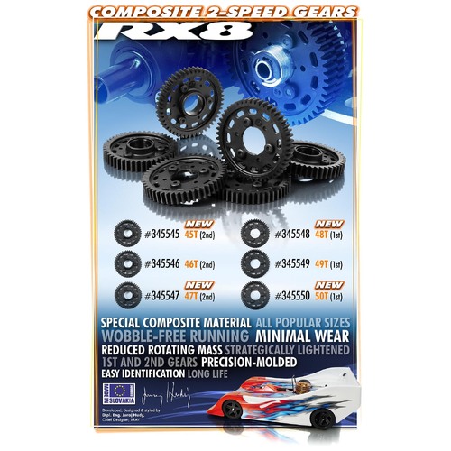 XRAY COMPOSITE 2-SPEED GEAR 50T 1S - XY345550
