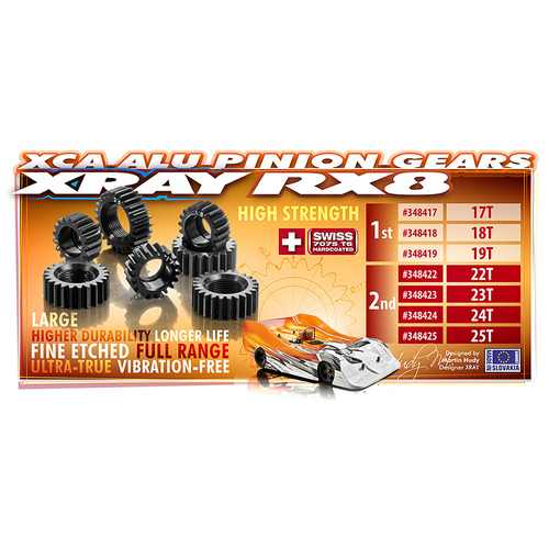 XRAY XCA ALU PINION GEAR 25T - XY348425