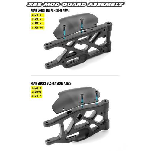 XB8 2018 COMPOSITE REAR MUD PROTECTOR (L+R) - XY353193