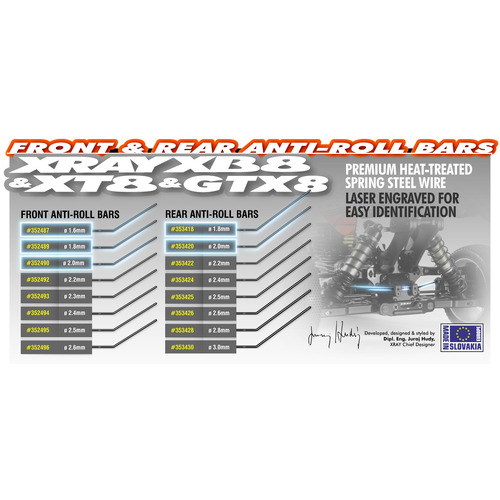XRAY REAR ANTI-ROLL BAR 2.0MM - XY353420