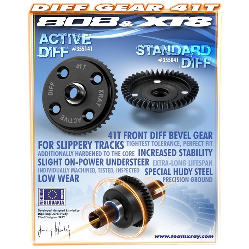 XRAY FRONT DIFF LARGE BEVEL GEAR 41 - XY355041
