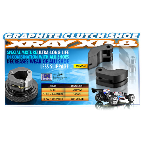 XRAY GRAPHITE CLUTCH SHOE - LONG LI - XY358563