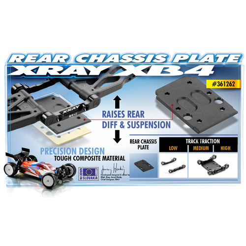 XRAY COMPOSITE REAR CHASSIS PLATE - XY361262