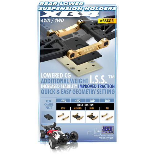 XRAY BRASS REAR LOWER SUSP. HOLDER - XY363313