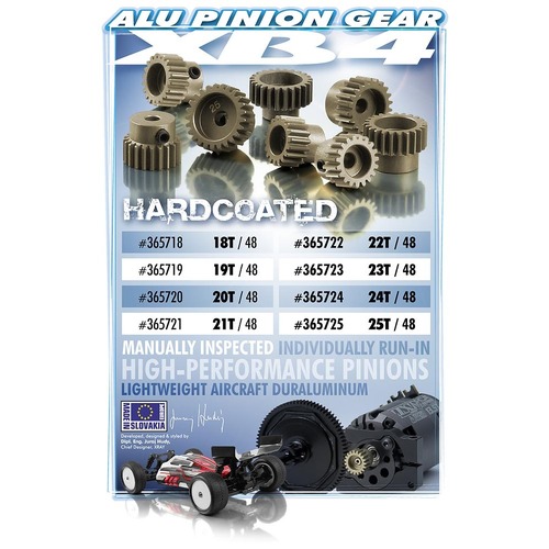 XRAY ALU PINION GEAR - HARD COATED - XY365718