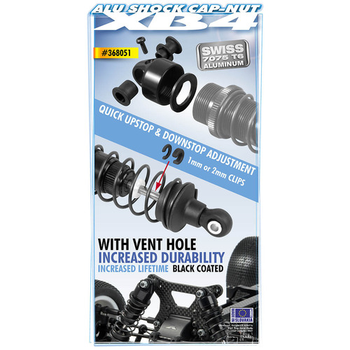XRAY ALU SHOCK CAP-NUT WITH VENT HO - XY368051