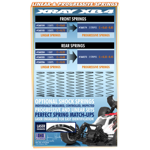 XRAY FRONT SPRING SET - 3 DOTS (2) - XY368185