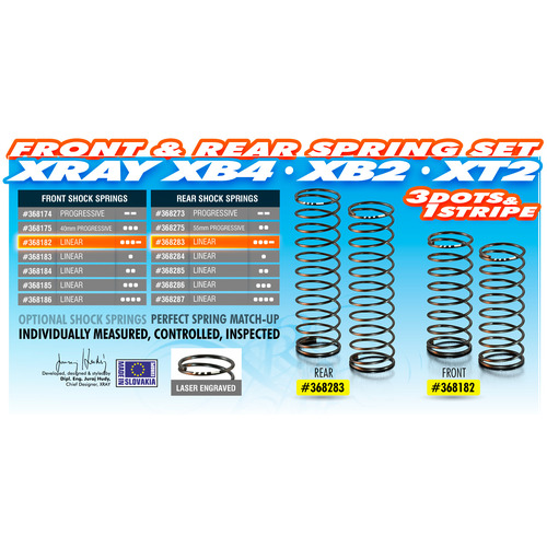 LINEAR REAR SPRING 3 DOTS AND 1 STRIPE 2PC - XY368283
