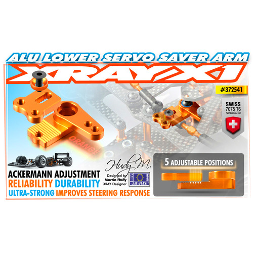 XRAY X1 ALU ADJ SERVO SAVER SET - XY372541