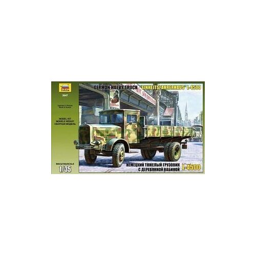Zvezda 1/35 L-4500 German Heavy Truck WWII "Einheitsfahrerhaus" Plastic Model Kit