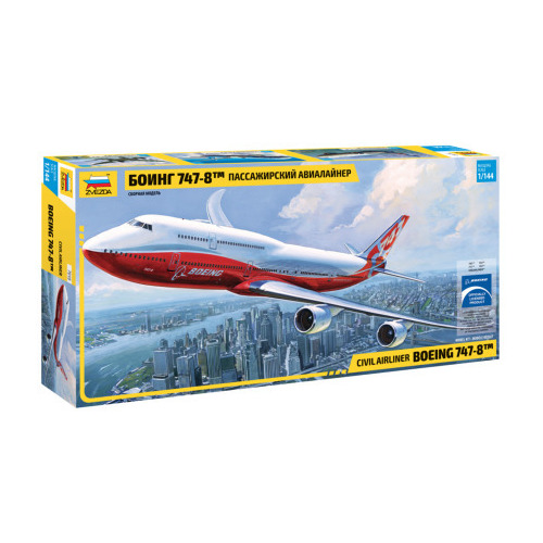Zvezda 1/144 Boeing 747-8 Plastic Model Kit