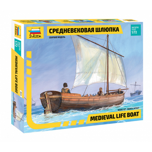 Zvezda 1/72 Medieval Life Boat Plastic Model Kit